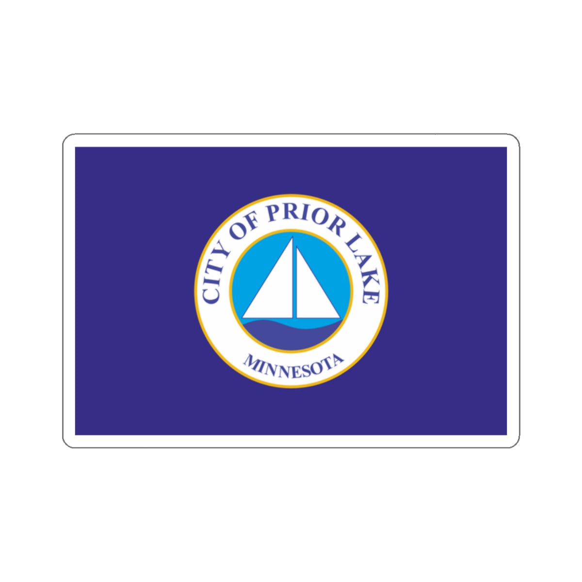 Flag of Prior Lake, Minnesota - STICKER Vinyl Kiss-Cut Decal