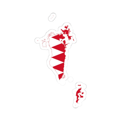 Flag-map of Bahrain2 (Bahrain) STICKER Vinyl Kiss-Cut Decal