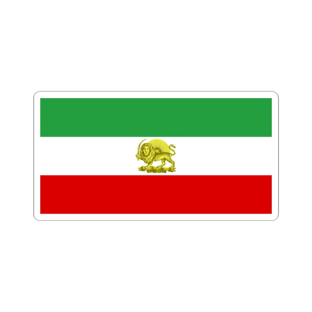Post-constitutional Revolution State Flag of Persia (Iran) STICKER Vinyl Kiss-Cut Decal