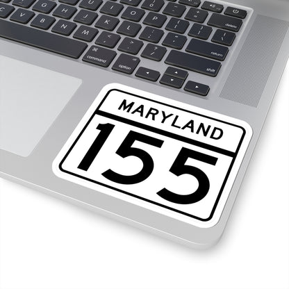 MD Route 155 (Maryland) (Road Sign) STICKER Vinyl Kiss-Cut Decal
