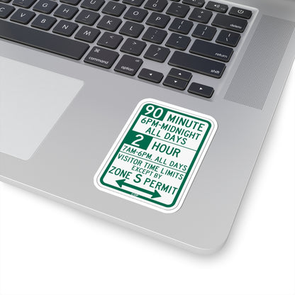 PBOT Road sign P4437D (Oregon) (Road Sign) STICKER Vinyl Kiss-Cut Decal
