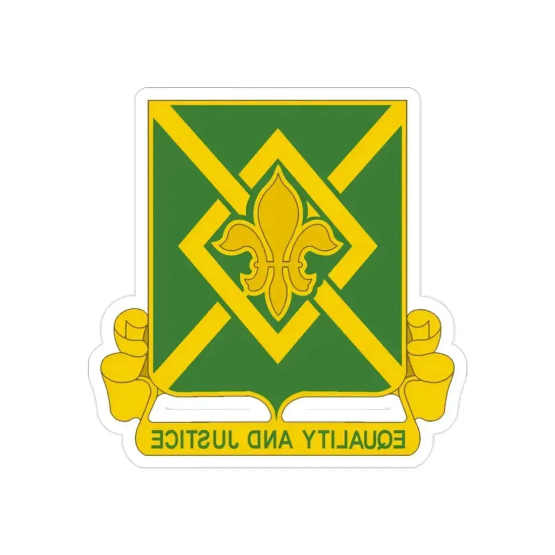 384 Military Police Battalion (U.S. Army) REVERSE PRINT Transparent Die-Cut STICKER 2 Inch Die-Cut Transparent - The Sticker Space