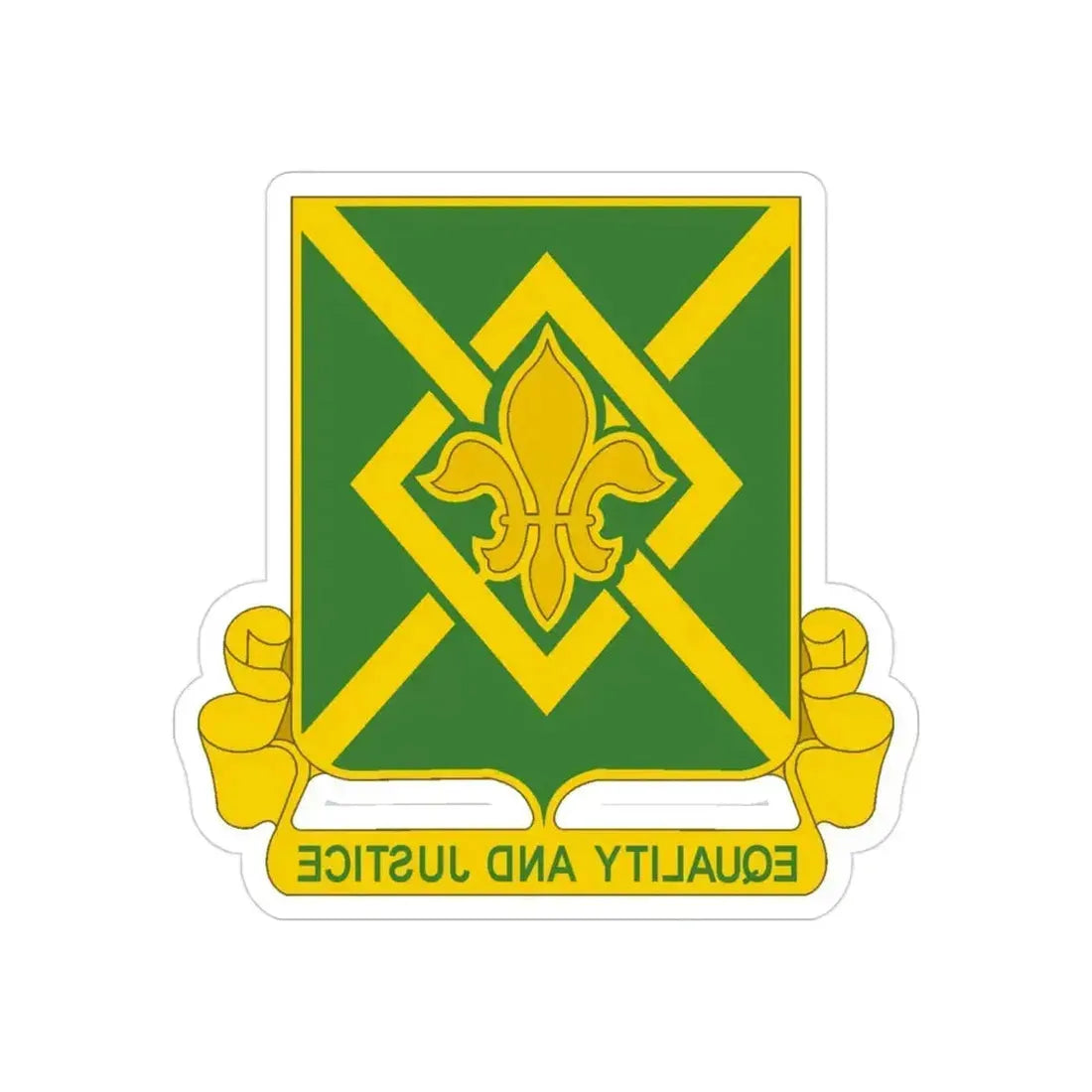 384 Military Police Battalion (U.S. Army) REVERSE PRINT Transparent Die-Cut STICKER 3 Inch Die-Cut Transparent - The Sticker Space