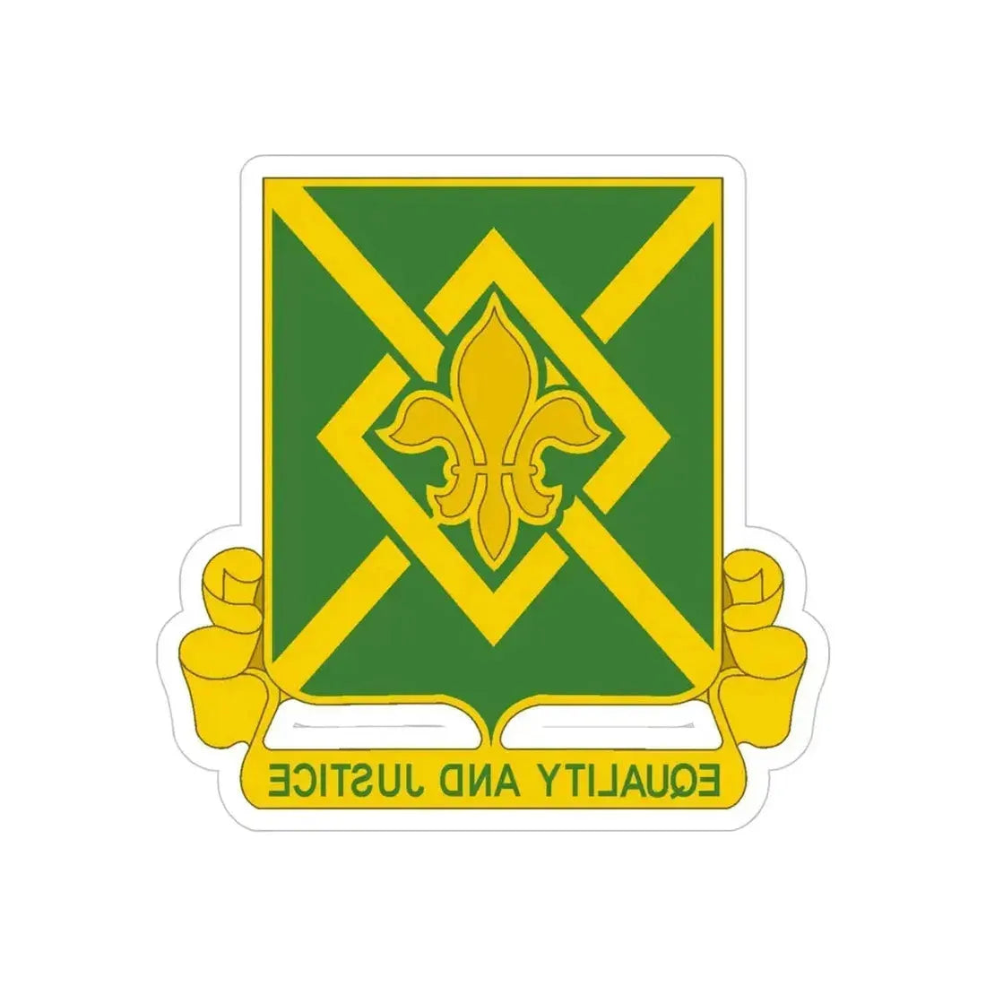 384 Military Police Battalion (U.S. Army) REVERSE PRINT Transparent Die-Cut STICKER 5 Inch Die-Cut Transparent - The Sticker Space