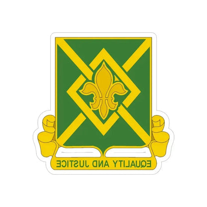 384 Military Police Battalion (U.S. Army) REVERSE PRINT Transparent Die-Cut STICKER 5 Inch Die-Cut Transparent - The Sticker Space