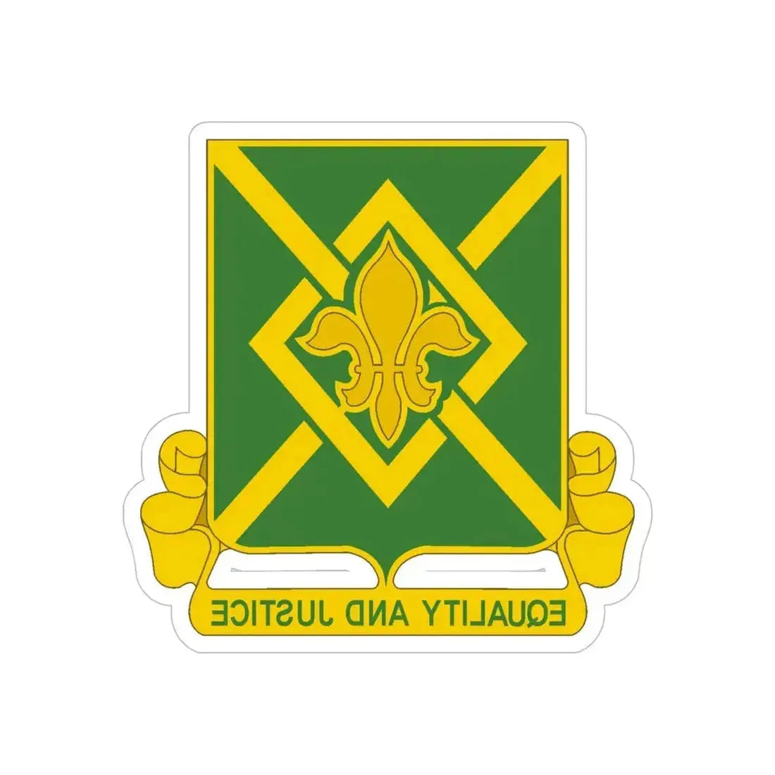 384 Military Police Battalion (U.S. Army) REVERSE PRINT Transparent Die-Cut STICKER 6 Inch Die-Cut Transparent - The Sticker Space