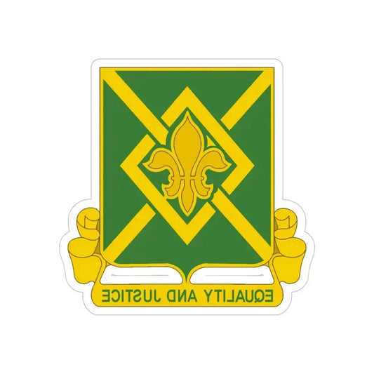 384 Military Police Battalion (U.S. Army) REVERSE PRINT Transparent Die-Cut STICKER 6 Inch Die-Cut Transparent - The Sticker Space