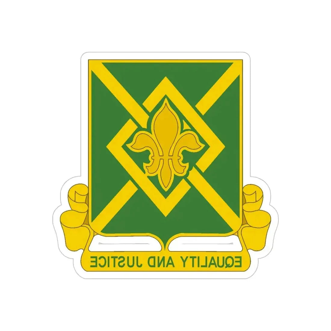 384 Military Police Battalion (U.S. Army) REVERSE PRINT Transparent Die-Cut STICKER - The Sticker Space