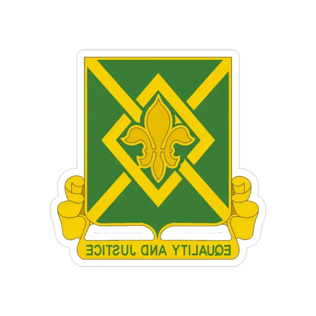 384 Military Police Battalion (U.S. Army) REVERSE PRINT Transparent Die-Cut STICKER - The Sticker Space