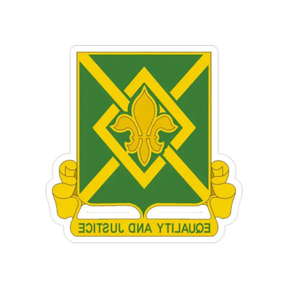 384 Military Police Battalion (U.S. Army) REVERSE PRINT Transparent Die-Cut STICKER - The Sticker Space