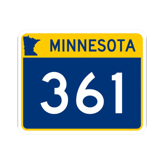 MN-361 wide (Minnesota) (Road Sign) STICKER Vinyl Kiss-Cut Decal