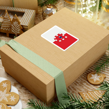 Bandera de lAlcúdia de Veo (Spain) (Coat of Arms) STICKER Vinyl Kiss-Cut Decal