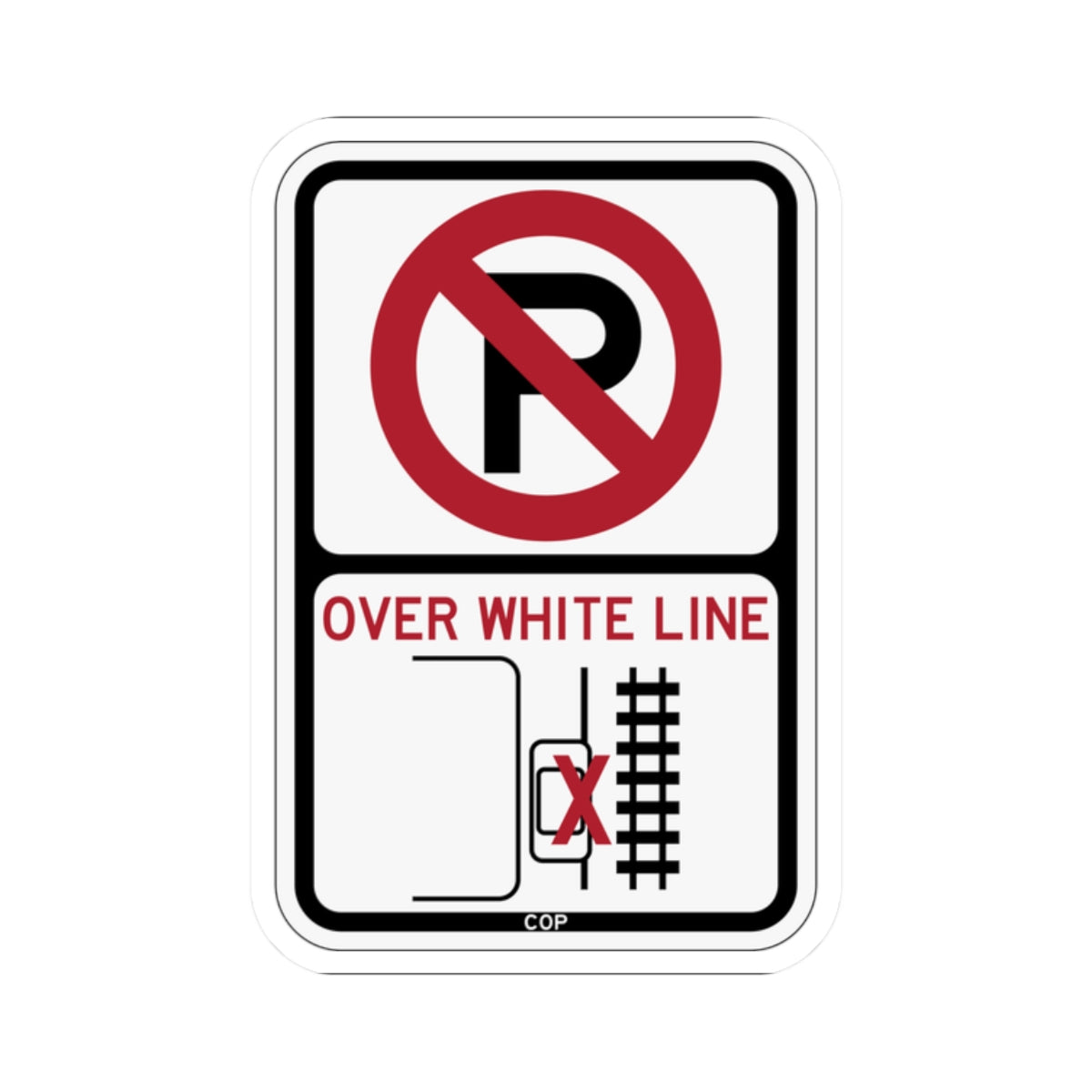 PBOT Road sign P1350 (Oregon) (Road Sign) STICKER Vinyl Kiss-Cut Decal
