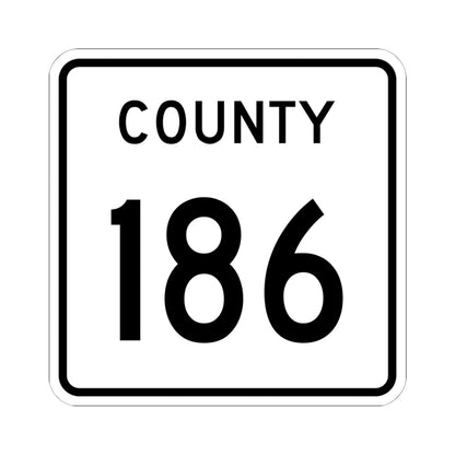 County 186 square (Minnesota) (Road Sign) STICKER Vinyl Kiss-Cut Decal