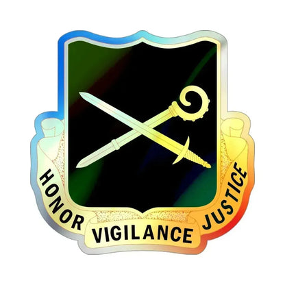 385 Military Police Battalion (U.S. Army) Holographic STICKER Die-Cut Vinyl Decal 3 Inch Holographic - The Sticker Space