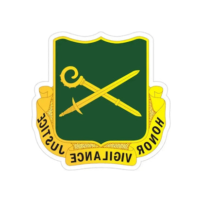 385 Military Police Battalion (U.S. Army) REVERSE PRINT Transparent Die-Cut STICKER 6 Inch Die-Cut Transparent - The Sticker Space