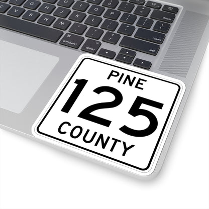 Pine County Route 125 MN (Minnesota) (Road Sign) STICKER Vinyl Kiss-Cut Decal