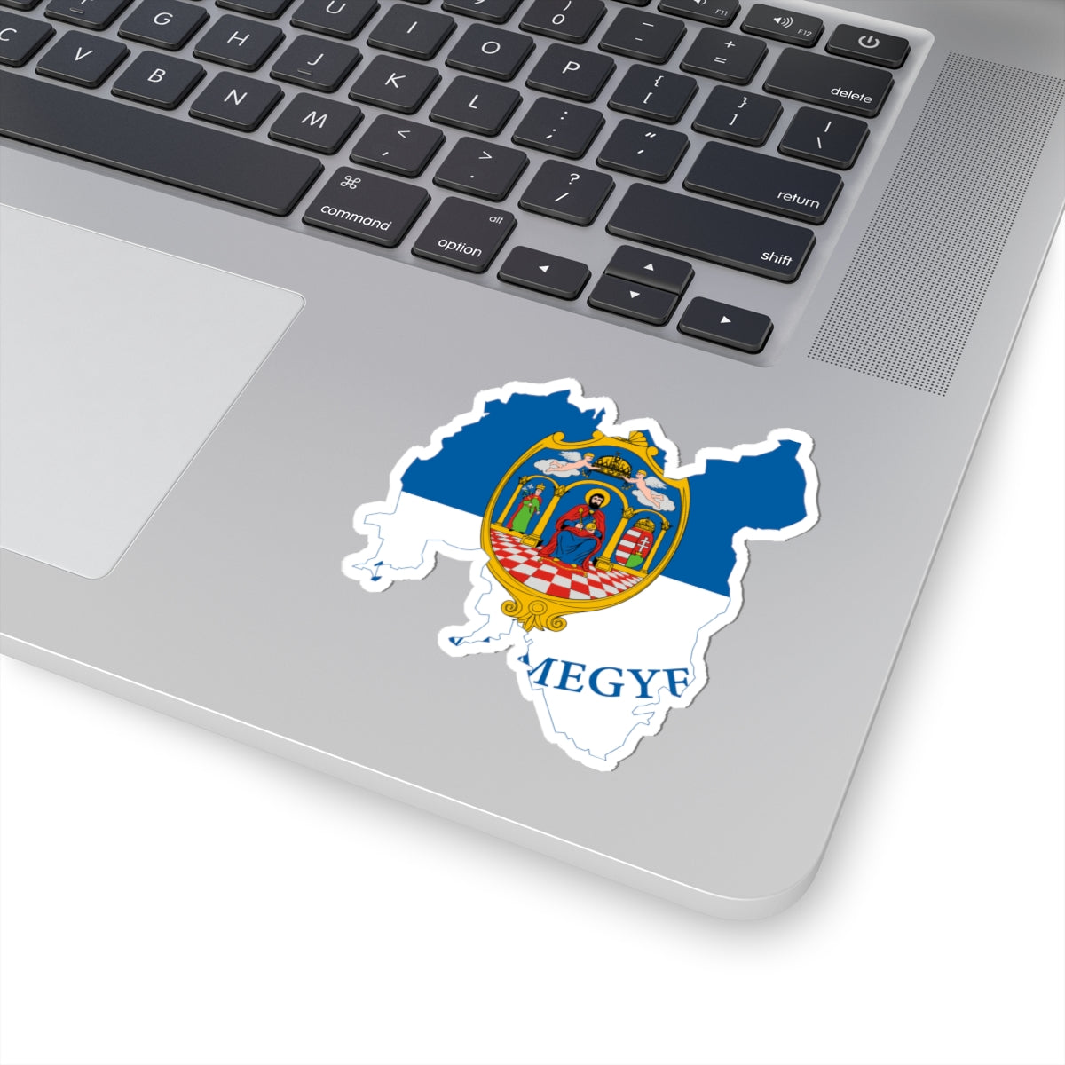 Flag-map of Tolna County (Hungary) STICKER Vinyl Kiss-Cut Decal