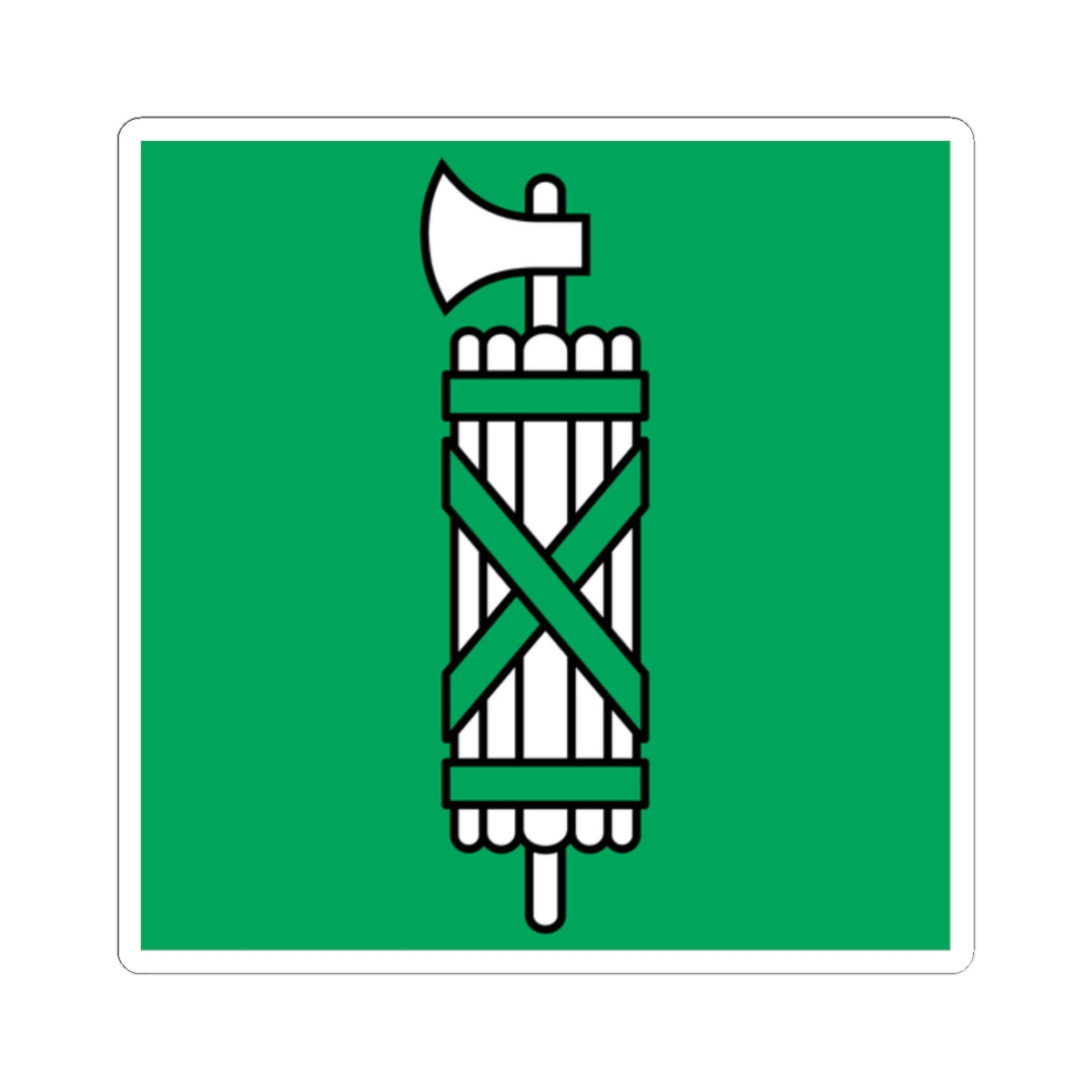 Flag of Canton of Sankt Gallen (Switzerland) STICKER Vinyl Kiss-Cut Decal