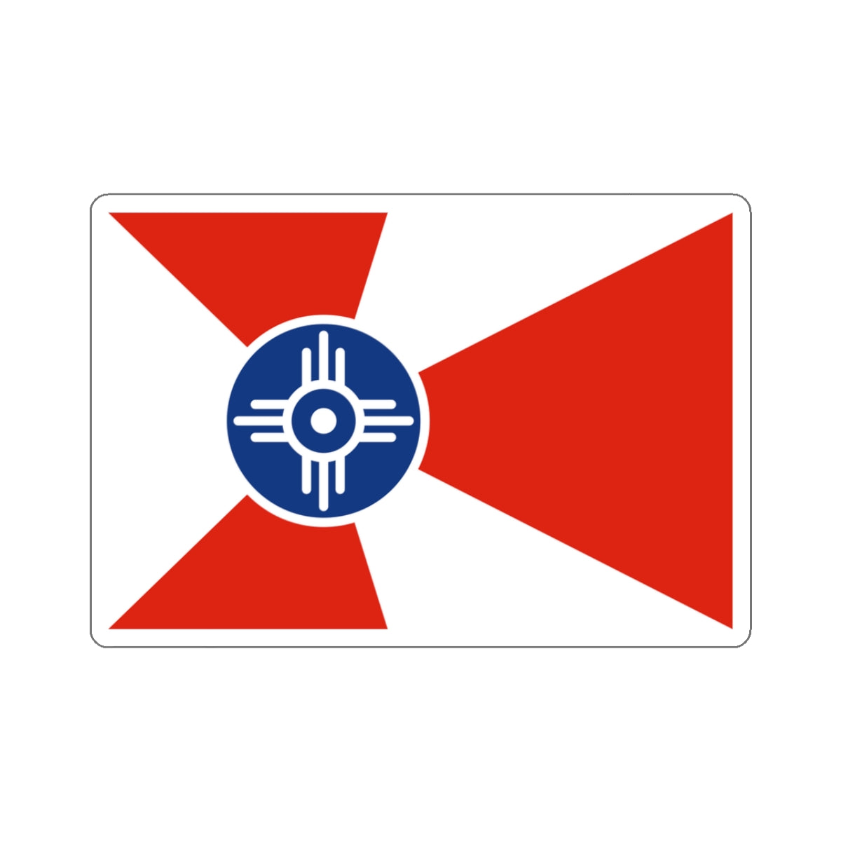 Flag of Wichita, Kansas - STICKER Vinyl Kiss-Cut Decal