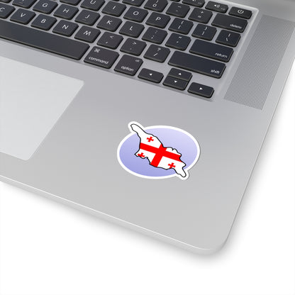 P Flag map of Georgia (Georgia) STICKER Vinyl Kiss-Cut Decal