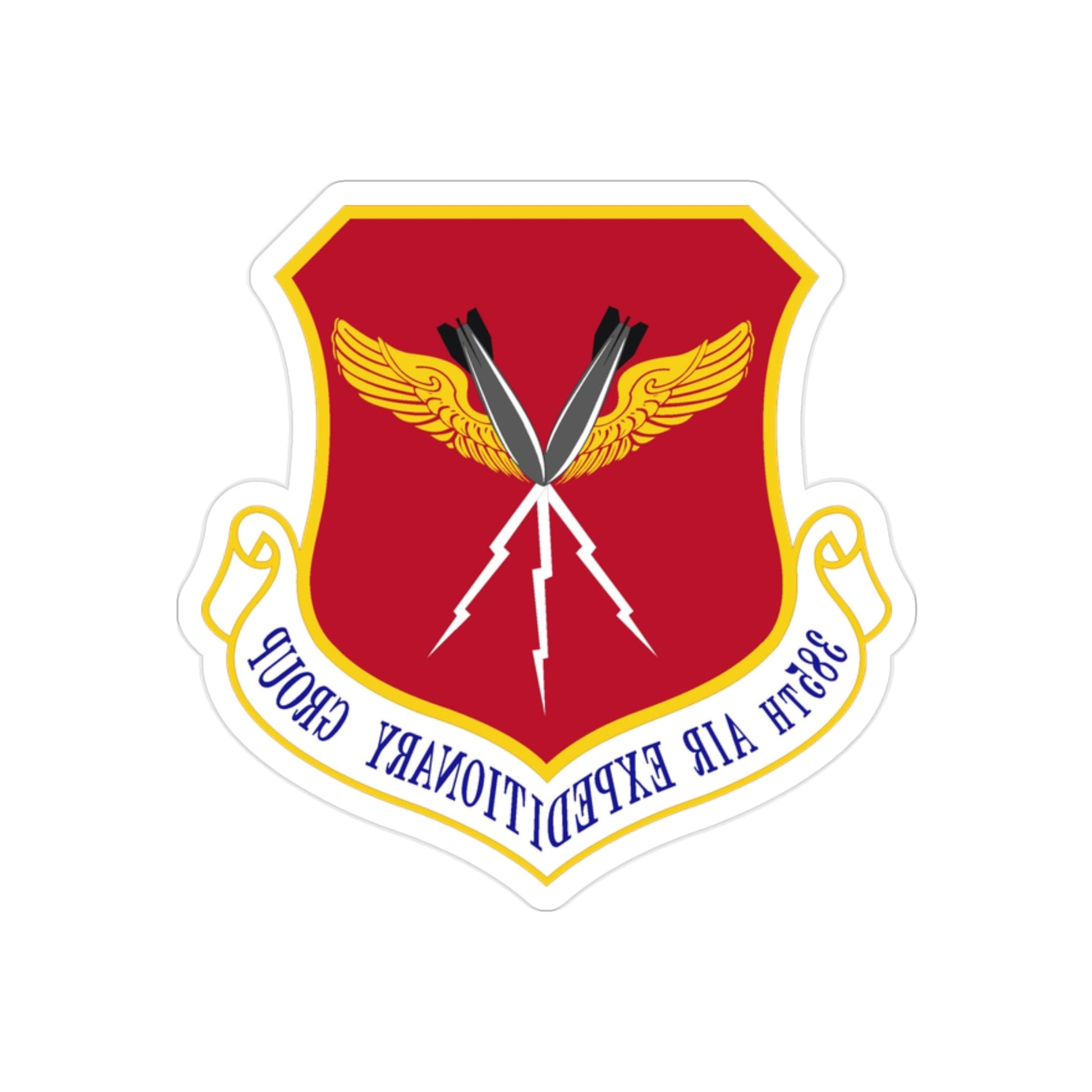 385th Air Expeditionary Group (U.S. Air Force) REVERSE PRINT Transparent STICKER-2" × 2"-The Sticker Space