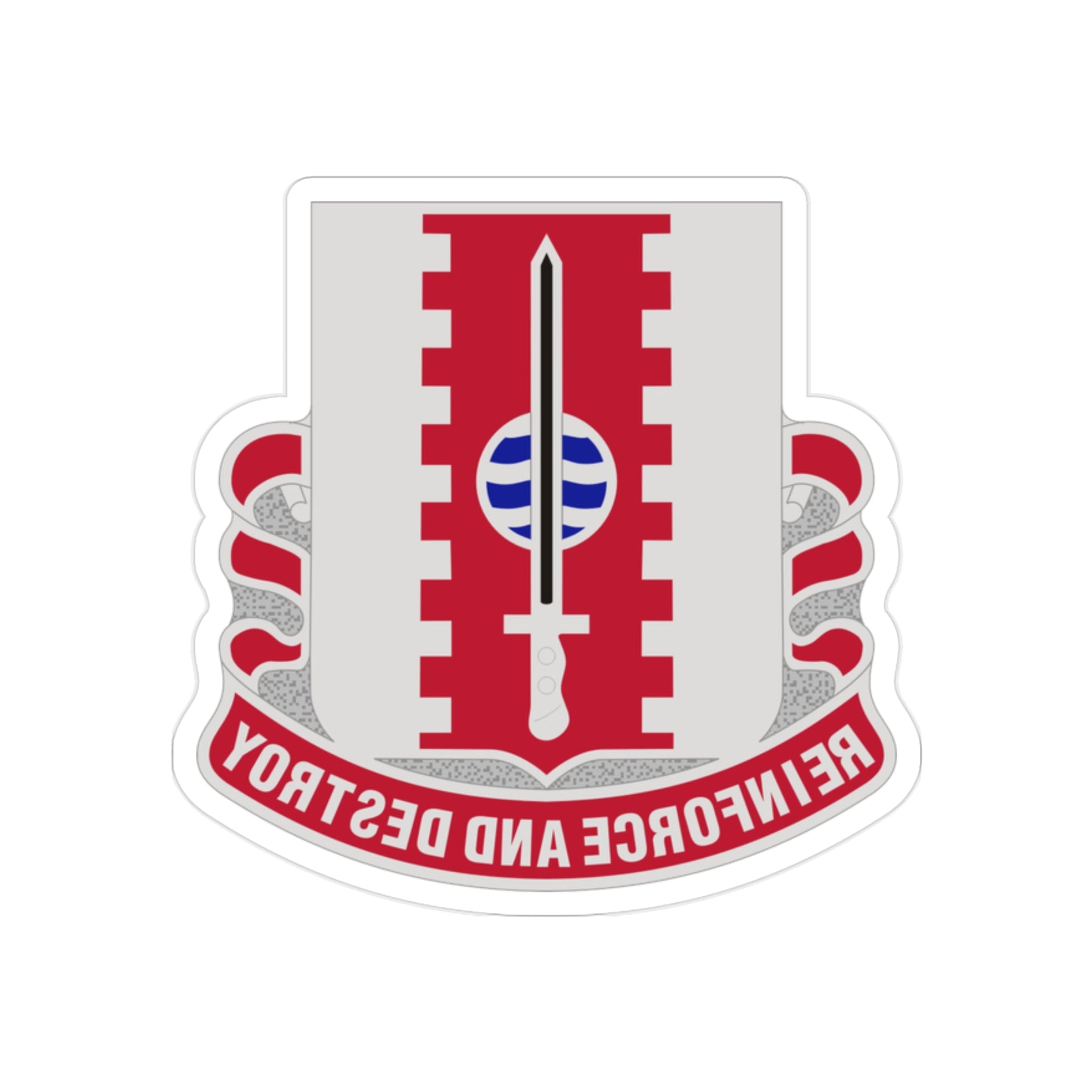 386 Engineer Battalion (U.S. Army) REVERSE PRINT Transparent STICKER-2 Inch-The Sticker Space