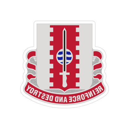 386 Engineer Battalion (U.S. Army) REVERSE PRINT Transparent STICKER-4" × 4"-The Sticker Space