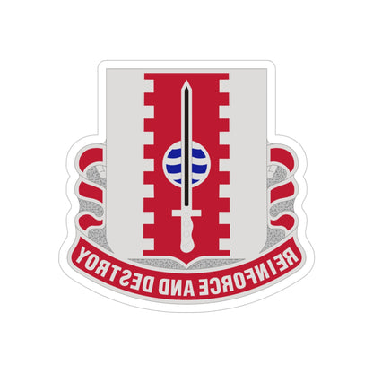 386 Engineer Battalion (U.S. Army) REVERSE PRINT Transparent STICKER-5" × 5"-The Sticker Space