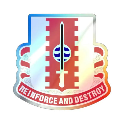 386 Engineer Battalion (U.S. Army) Holographic STICKER Die-Cut Vinyl Decal - The Sticker Space