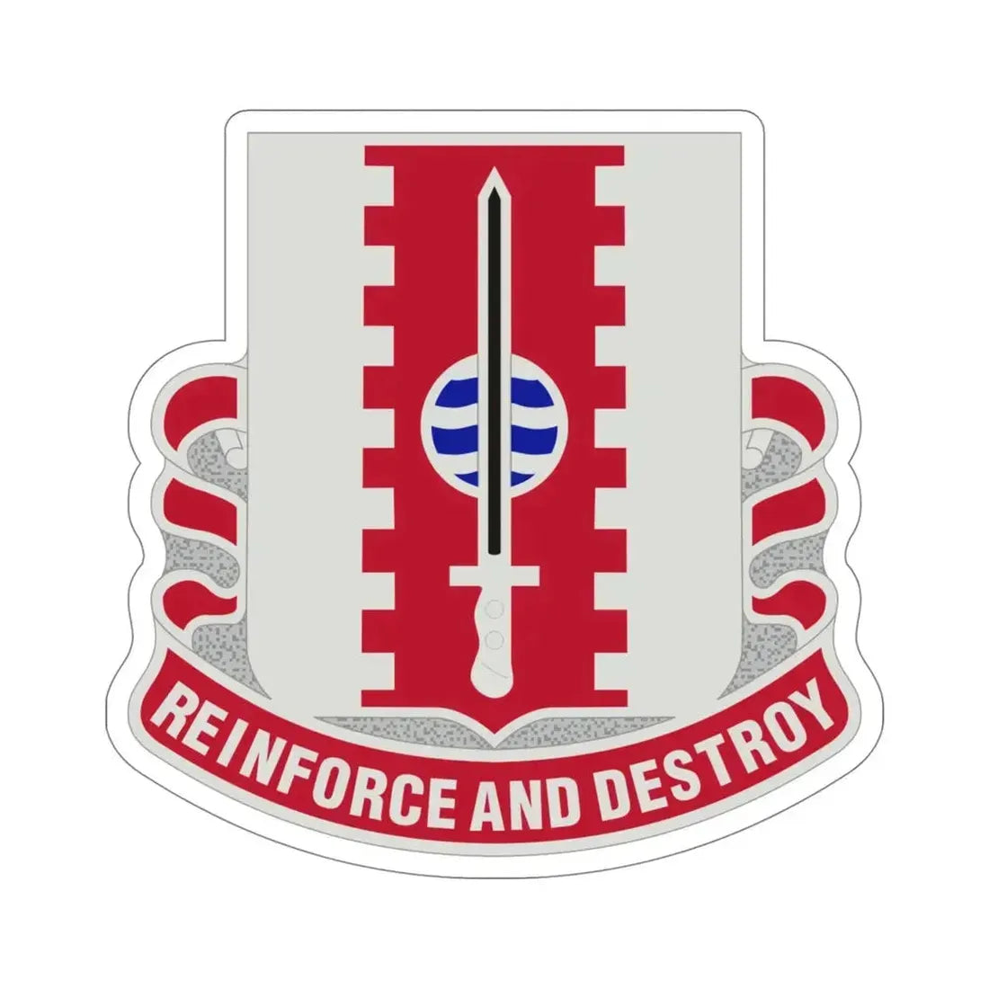 386 Engineer Battalion (U.S. Army) STICKER Vinyl Die-Cut Decal 5 Inch - The Sticker Space