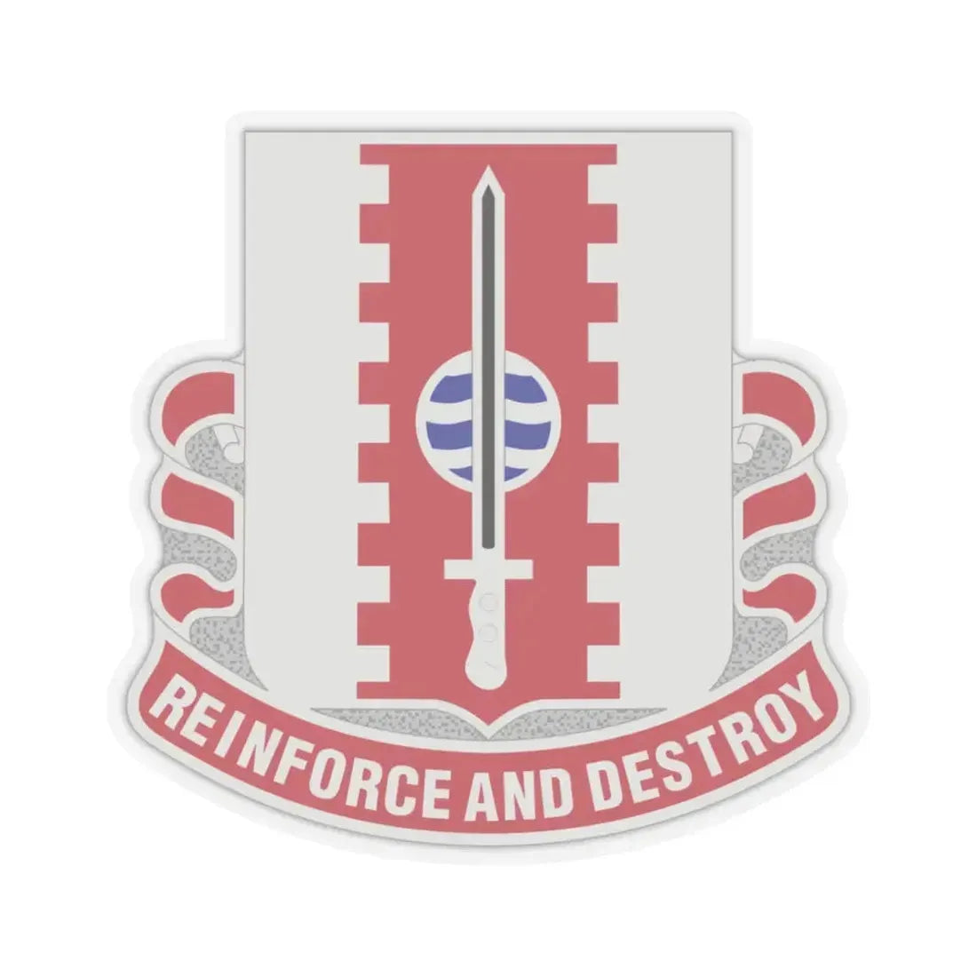 386 Engineer Battalion (U.S. Army) STICKER Vinyl Kiss-Cut Decal 3 Inch Transparent - The Sticker Space