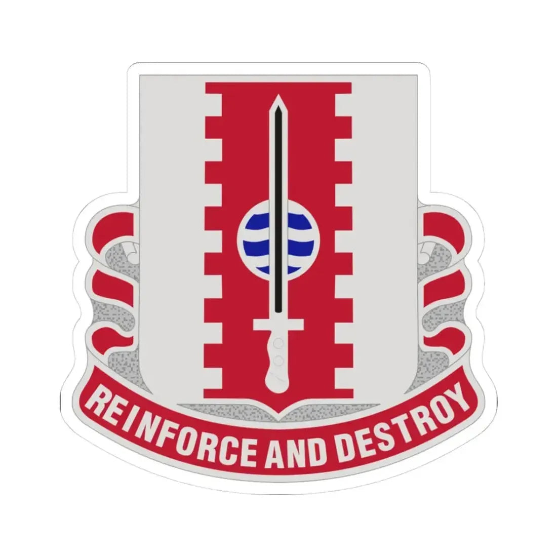 386 Engineer Battalion (U.S. Army) STICKER Vinyl Kiss-Cut Decal 3 Inch White - The Sticker Space