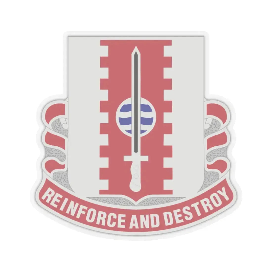 386 Engineer Battalion (U.S. Army) STICKER Vinyl Kiss-Cut Decal 4 Inch Transparent - The Sticker Space