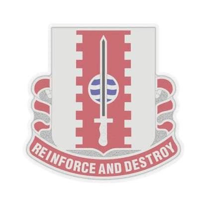 386 Engineer Battalion (U.S. Army) STICKER Vinyl Kiss-Cut Decal 4 Inch Transparent - The Sticker Space