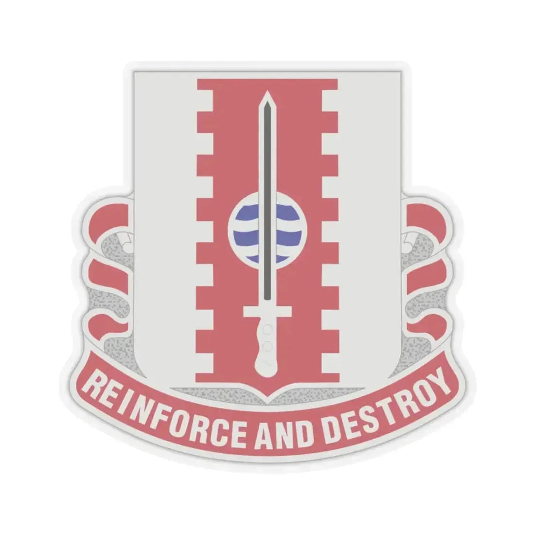 386 Engineer Battalion (U.S. Army) STICKER Vinyl Kiss-Cut Decal 6 Inch Transparent - The Sticker Space