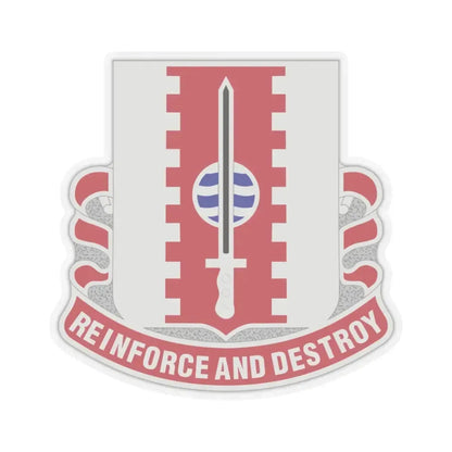 386 Engineer Battalion (U.S. Army) STICKER Vinyl Kiss-Cut Decal 6 Inch Transparent - The Sticker Space