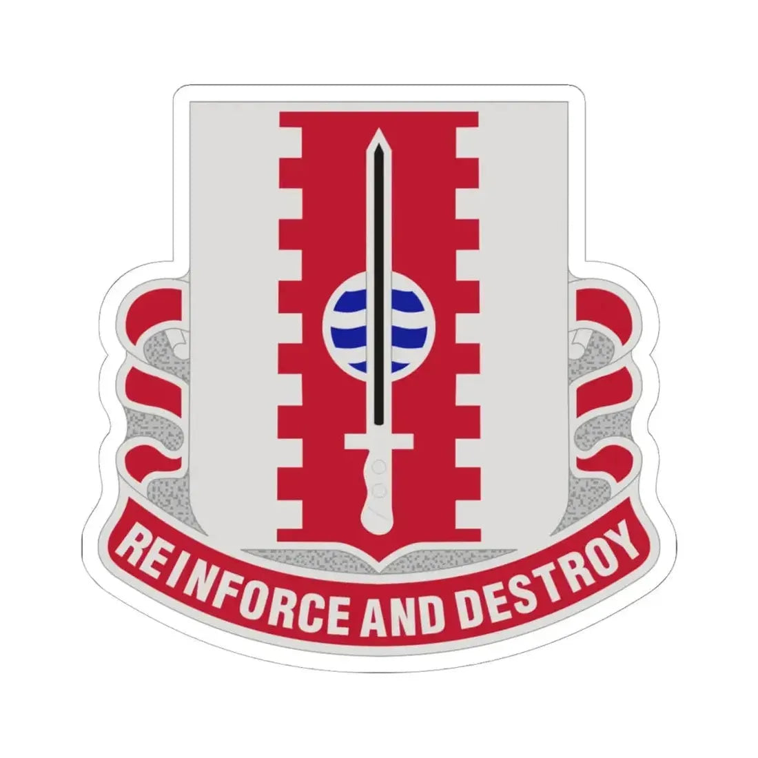 386 Engineer Battalion (U.S. Army) STICKER Vinyl Kiss-Cut Decal 6 Inch White - The Sticker Space