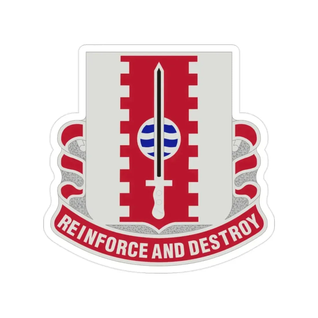 386 Engineer Battalion (U.S. Army) Transparent STICKER Die-Cut Vinyl Decal 2 Inch - The Sticker Space