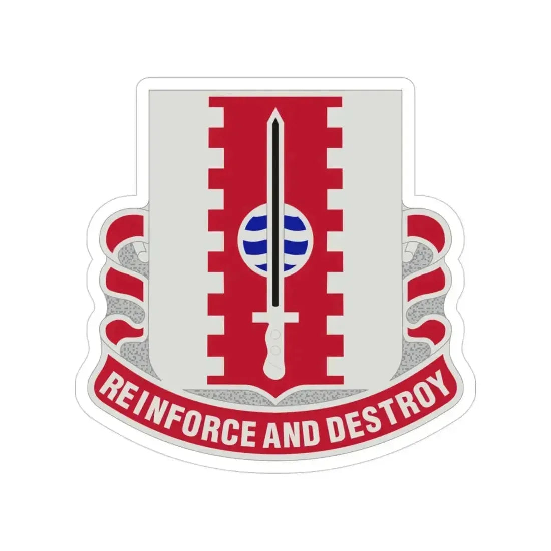 386 Engineer Battalion (U.S. Army) Transparent STICKER Die-Cut Vinyl Decal 3 Inch - The Sticker Space