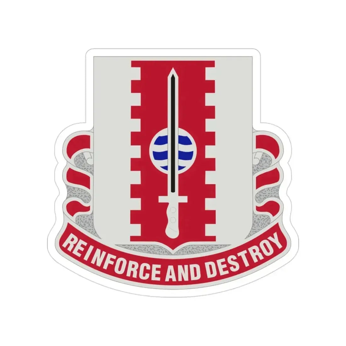 386 Engineer Battalion (U.S. Army) Transparent STICKER Die-Cut Vinyl Decal 3 Inch - The Sticker Space