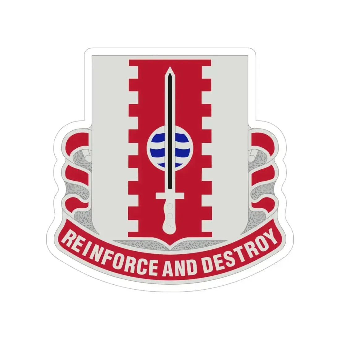 386 Engineer Battalion (U.S. Army) Transparent STICKER Die-Cut Vinyl Decal 4 Inch - The Sticker Space