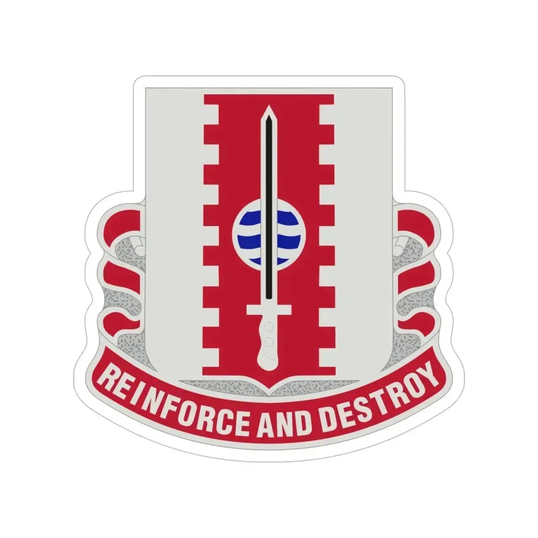 386 Engineer Battalion (U.S. Army) Transparent STICKER Die-Cut Vinyl Decal 6 Inch - The Sticker Space