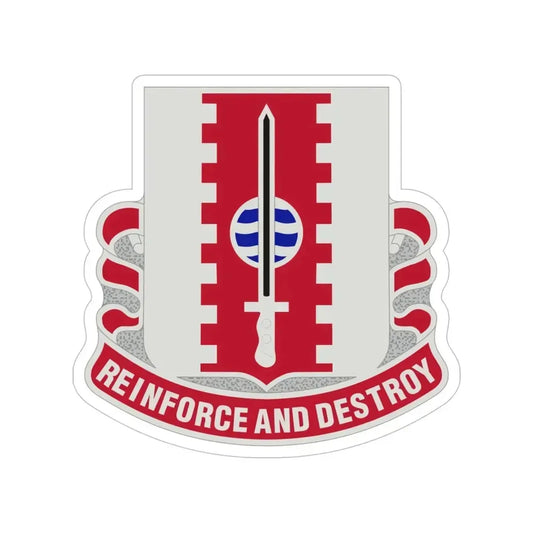 386 Engineer Battalion (U.S. Army) Transparent STICKER Die-Cut Vinyl Decal 6 Inch - The Sticker Space