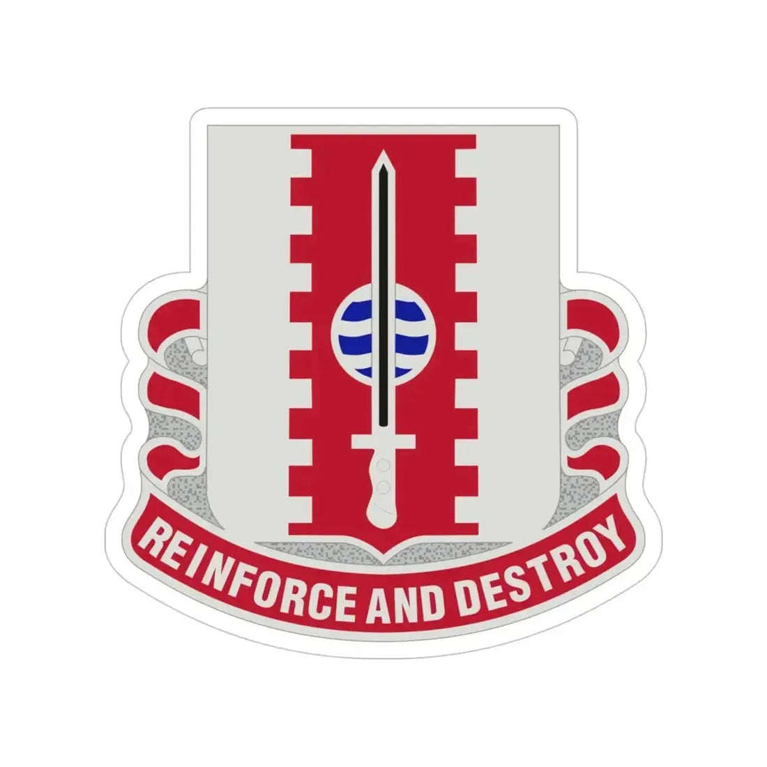 386 Engineer Battalion (U.S. Army) Transparent STICKER Die-Cut Vinyl Decal - The Sticker Space