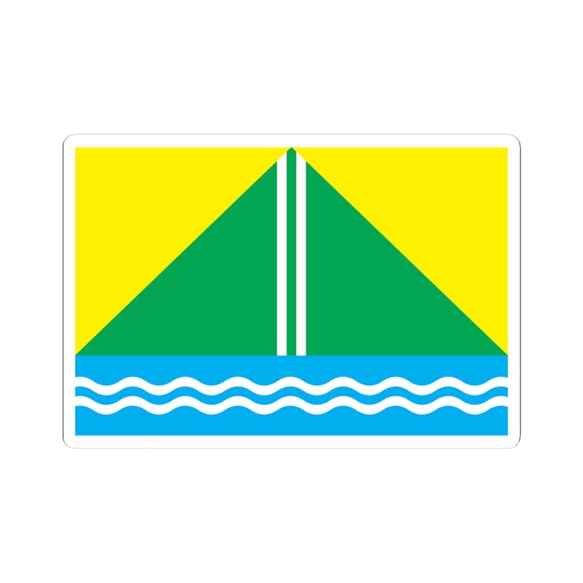Flag of Nazyvaevsky rayon Omsk oblast (Russia) STICKER Vinyl Kiss-Cut Decal