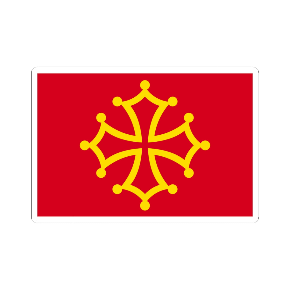 Flag of Occitania (France) STICKER Vinyl Kiss-Cut Decal