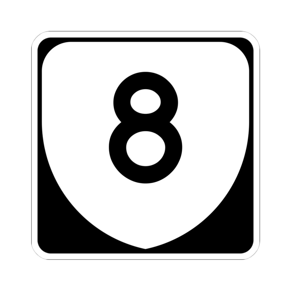 Virginia 8 (Virginia) (Road Sign) STICKER Vinyl Kiss-Cut Decal