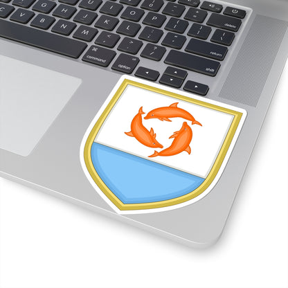 Anguilla coat of arms (United Kingdom) (Coat of Arms) STICKER Vinyl Kiss-Cut Decal