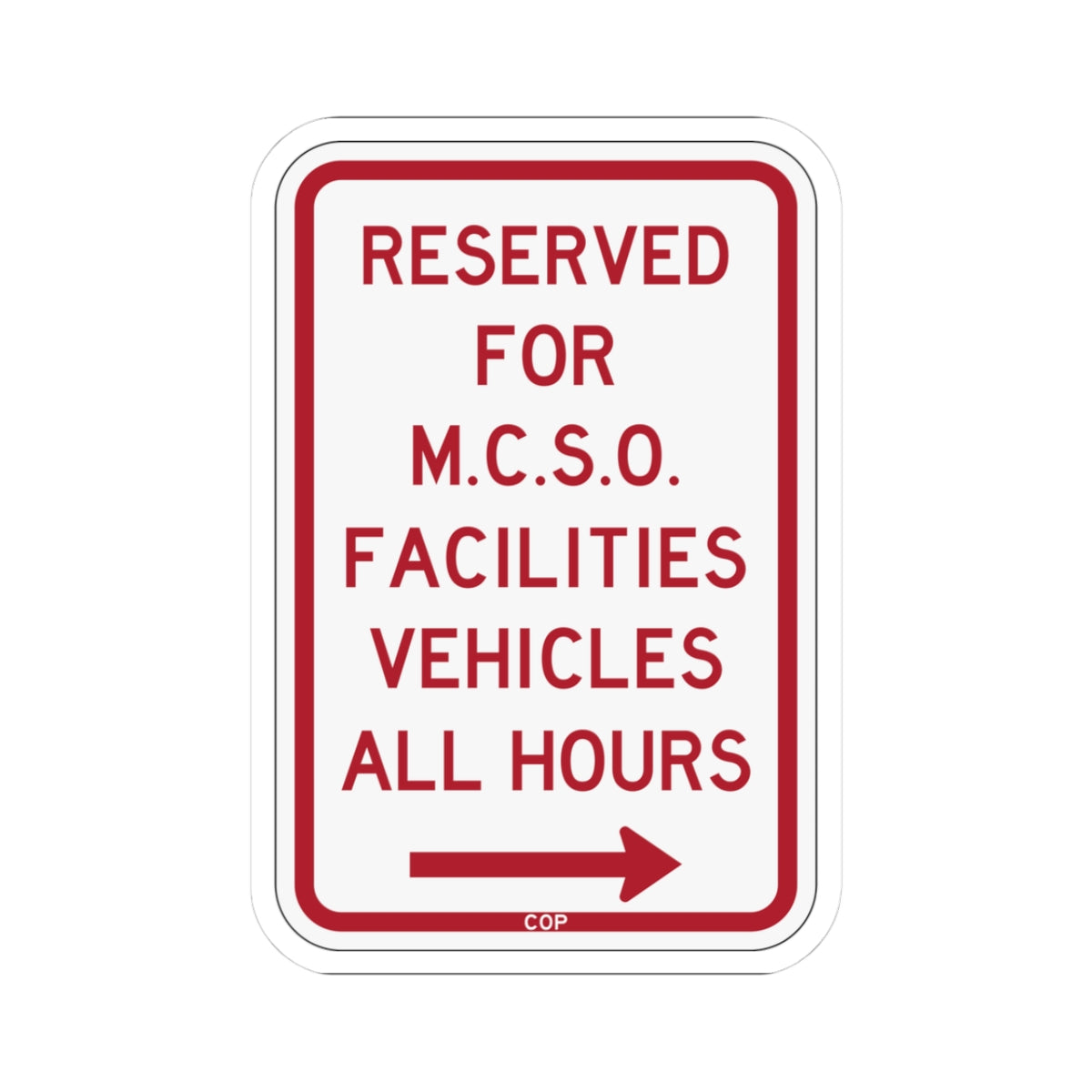 PBOT Road sign P4395R (Oregon) (Road Sign) STICKER Vinyl Kiss-Cut Decal